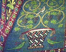 Detail mozaiky v apsidě kostela San Vitale (Ravenna)